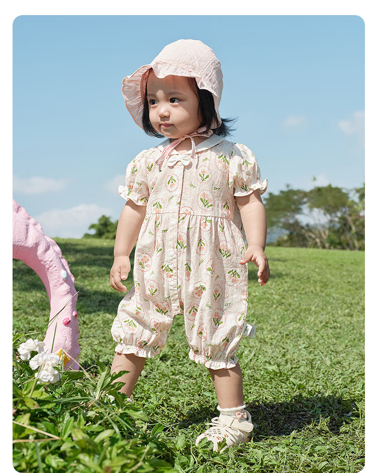 Balabala【balaOne】Baby Romper Infant Jumpsuit Girls 2026 Delicate Sweet Cute 13