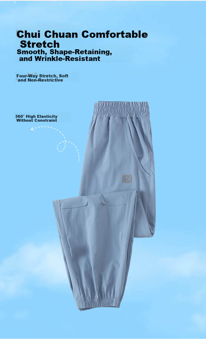 Langsha Kids Summer Lightweight Sports Pants Girls Anti-Mosquito Pants Boys Breathable Casual Pants 11