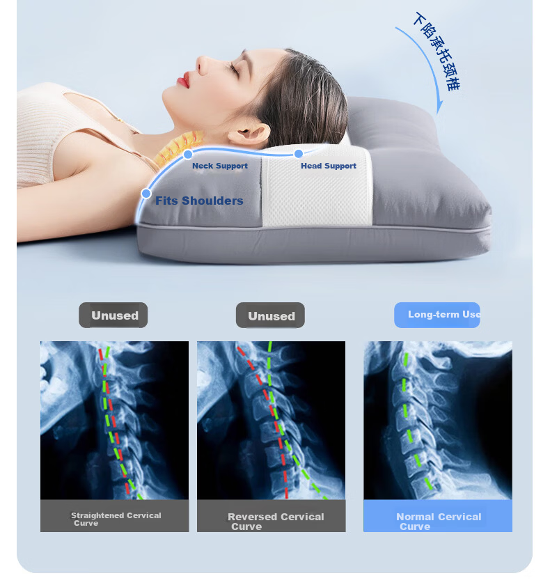 YUZHAOLIN Cervical Pillow Neck Support Pillow for Sleep Cervical Spondylosis Deep Sleep Cassia Latex Pillow Core Cervical Pillow 4