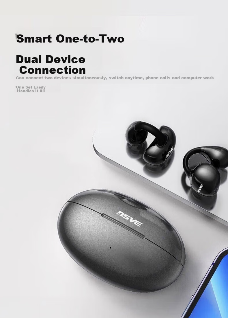 NSVE Nengzhi S9 2026 Latest Bluetooth Bone Conduction Open-Ear Wireless Earphones Long Battery Life Sports Gift for Sony Huawei 22