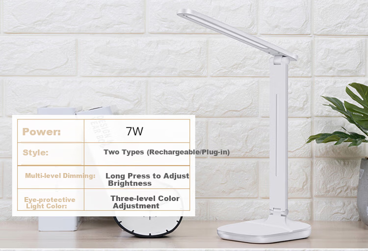 XinYouSuoShu Rechargeable Desk Lamp Long Battery Life Student Eye Protection Bedside Folding Portable Reading Study Dorm Lamp 17