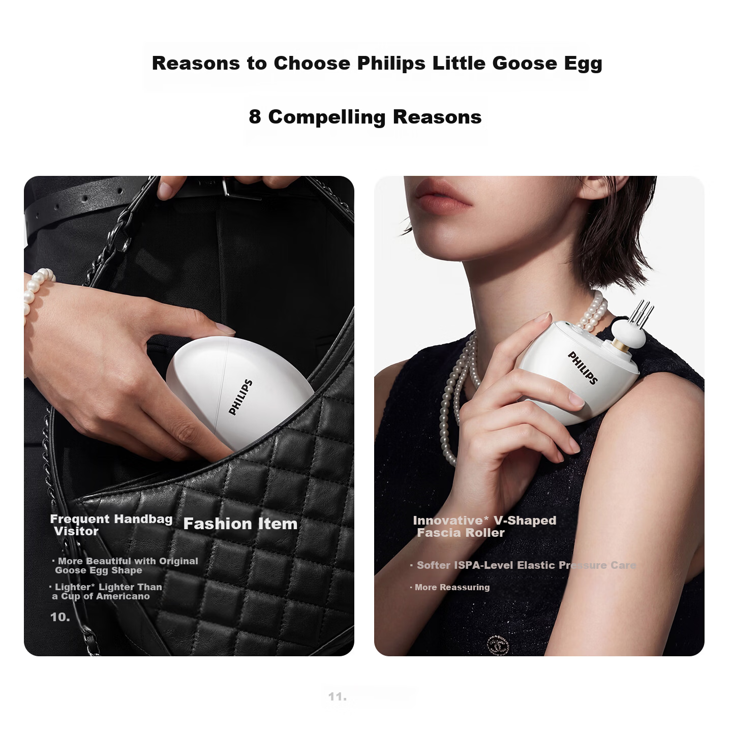 PHILIPS Mini Pocket Fascia Gun PPM7311 White Muscle Massager Professional Mini Percussion Gun Birthday Women's Day Gift