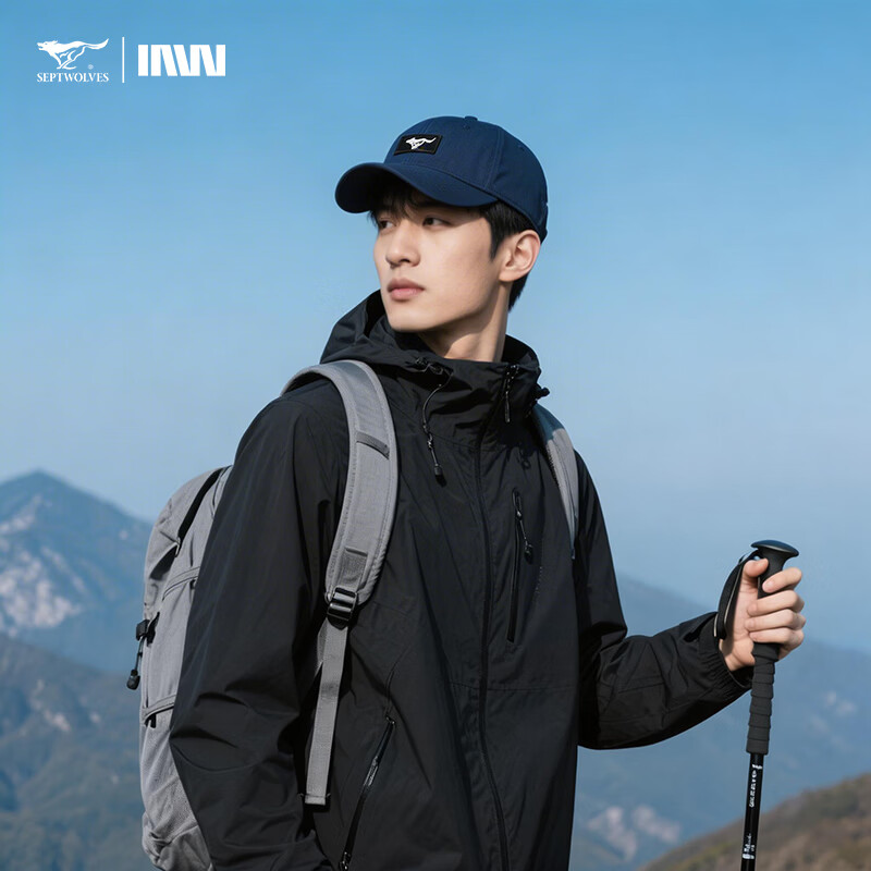 Seven Wolves Men's Baseball Cap Casual Versatile Sun Hat Quick-Dry Adjustable Large Size Breathable Duckbill Cap 2