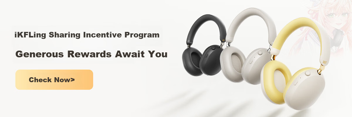 IKF Ling [Suzuka Chiba Collaboration] Over-Ear Bluetooth Headphones Wired and Wireless Anime Gaming Sound Localization 56dB Noise Cancelling Head Tracking Smoke Gray 1