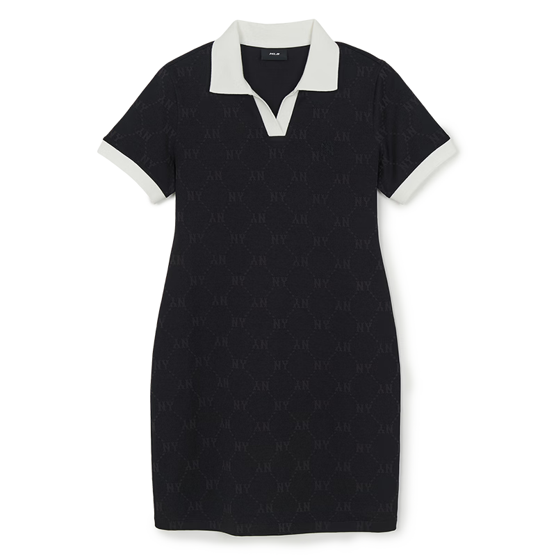 MLB Women's Trendy Slim Fit Dark Pattern Logo Sunscreen Dress 26 Spring New 3FOPM0263-50BKS-M