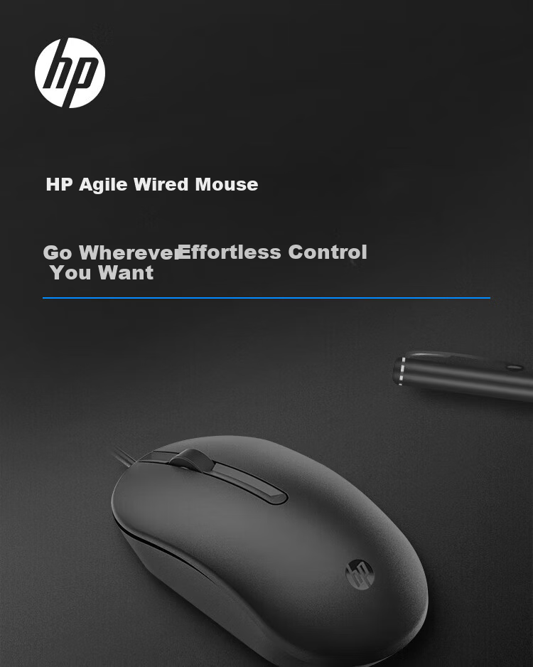 HP Wired Mouse for Laptop, Business Office, Non-Slip, Plug-And Desktop Computer Gaming Mouse, Durable Office Mouse with Good Value for Money 1