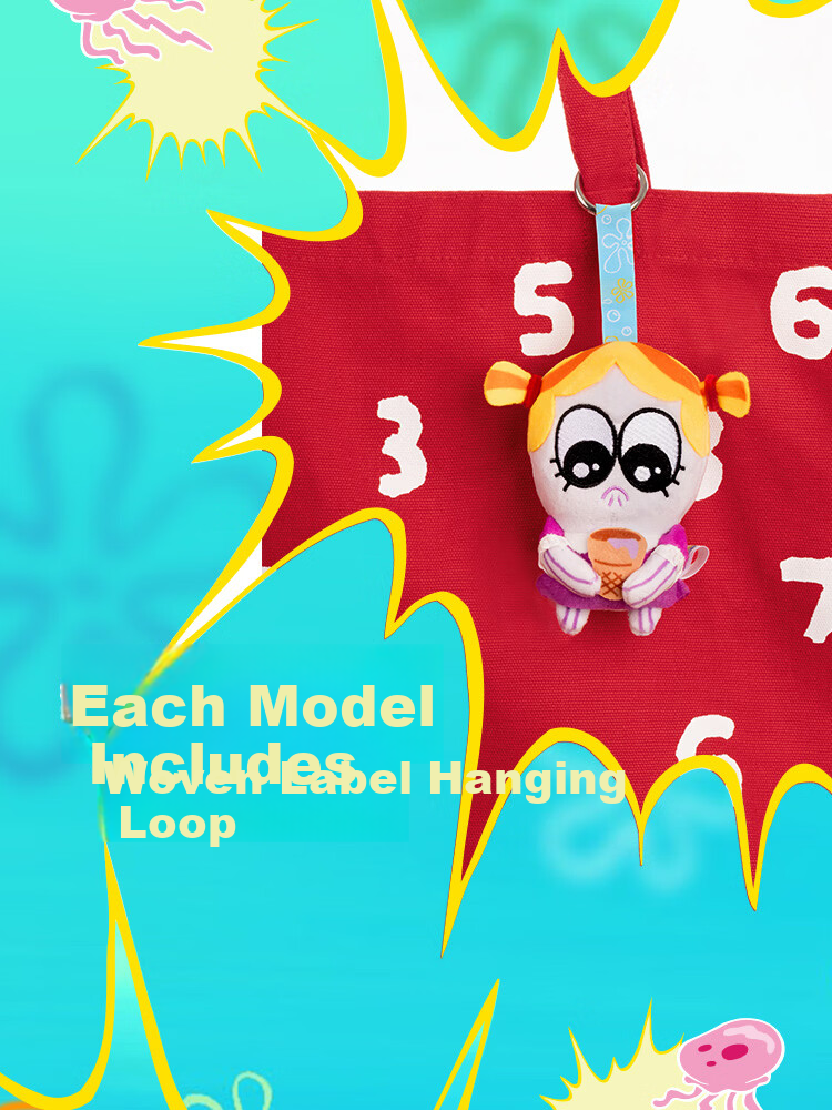 X11 SPACE [X11 SpongeBob Collaboration] Bikini Bottom Baby Fish Series Purple-Clothed Fish Pendant 8