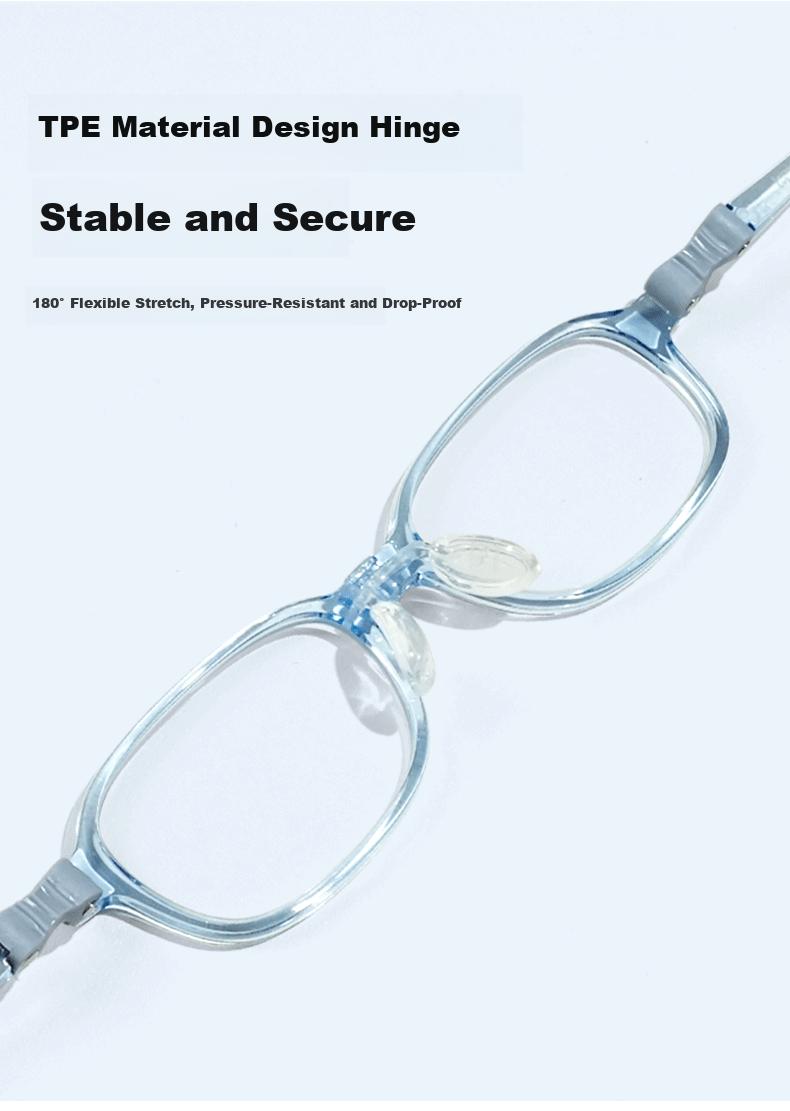 VGO Kids Anti-Radiation Blue Light Blocking Glasses Unisex Non-Prescription Computer Protective Eyewear MM113 Transparent Blue 3