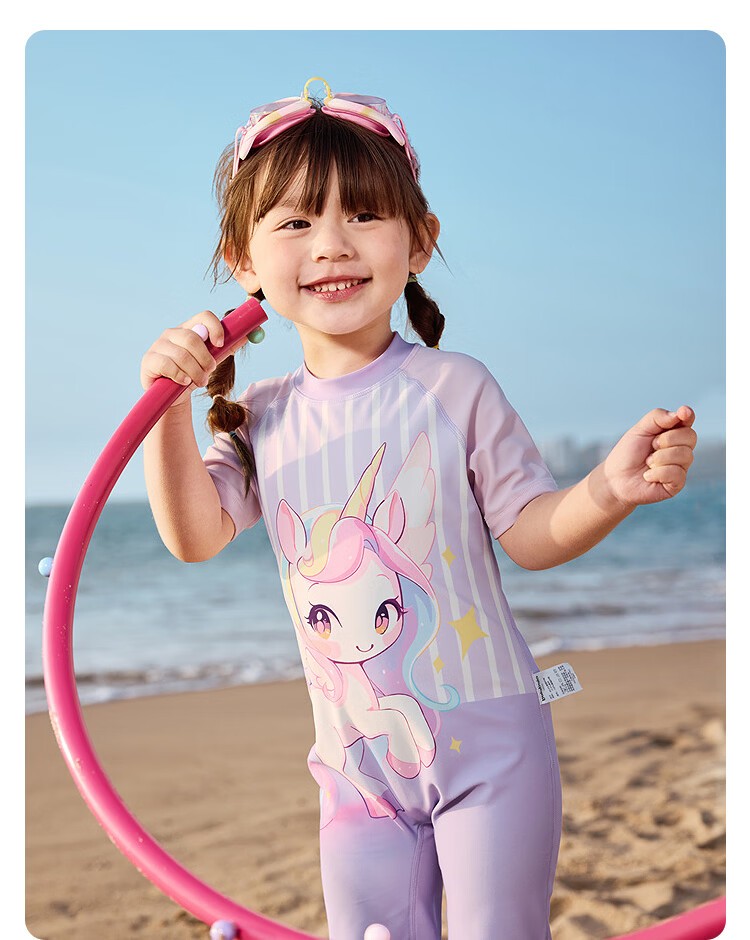 Balabala Kids Swimwear Boys Girls Baby 2026 Summer New Two-Piece Sunscreen Chlorine-Resistant Cartoon Swimsuit Set 42