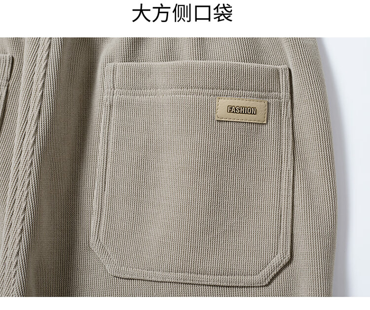 MARK FAIRWHALE Men's Casual Pants Spring Autumn Thick Warm Jogger Sweatpants Khaki M 14