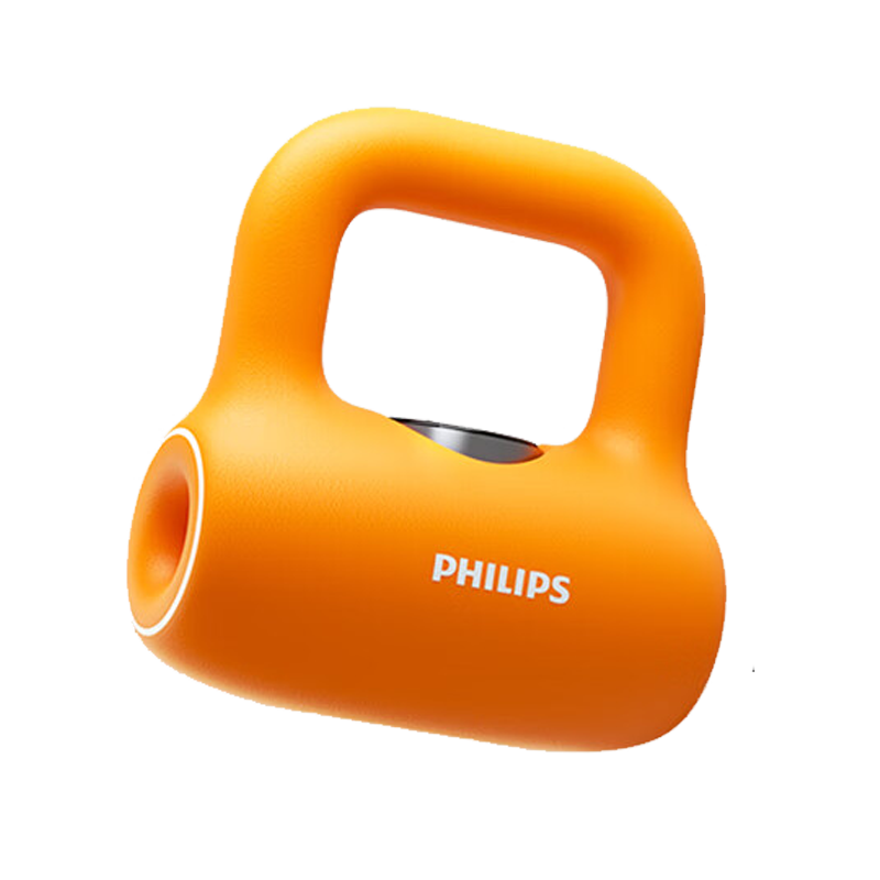 PHILIPS Smart Kettlebell Fitness Equipment for Men And Women, Home Dumbbells for Arm Exercises, Squats, Glute Training And Body Shaping, Orange 4KG