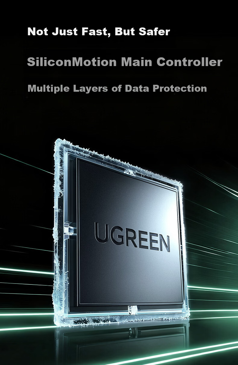 UGREEN Go20 Smart Display Edition 1TB Portable SSD (PSSD) High-Speed 2000MB/s Transfer Compatible with Thunderbolt 4/3 Type-C Integrated Built-in Data Cable 19