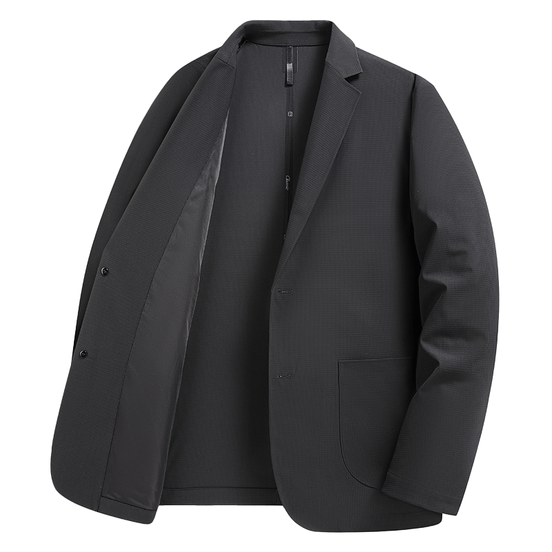 ROMON Ice Silk Sun Protection Men's Waffle Pattern Summer Business Youth High-End Single-Breasted Cooling Suit Jacket JD Self-Operated