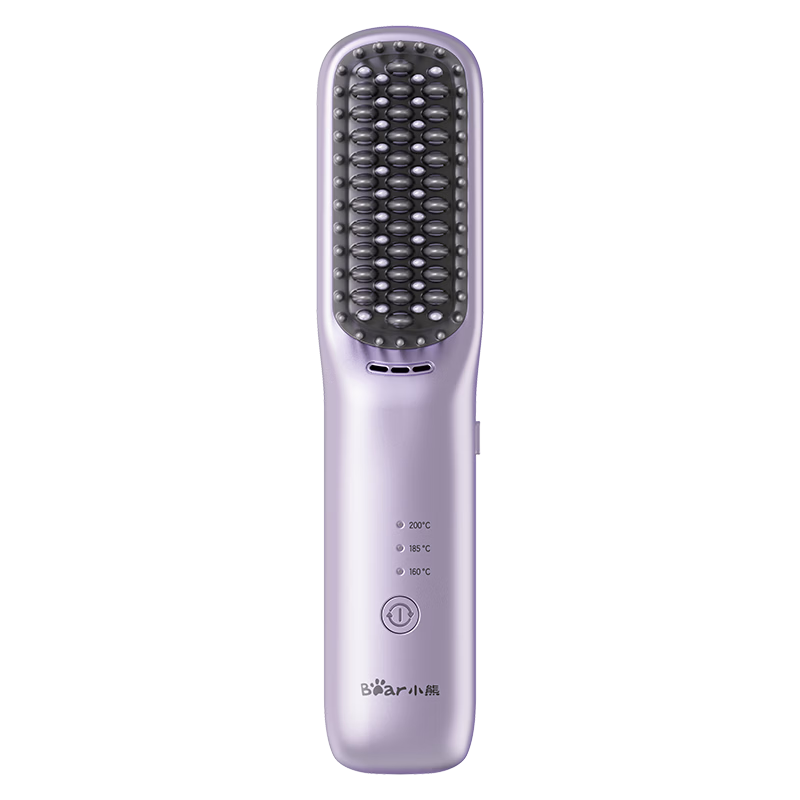 Bear Wireless Hair Straightening Comb Dual-Use Ion Hair Care Volumizing Curling Iron Straightener Temperature Control Travel Gift for Girls