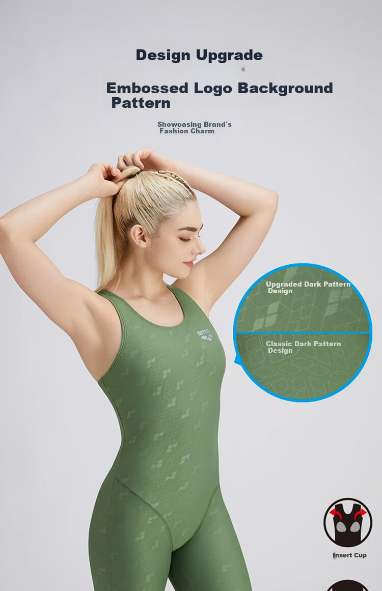 Arena Women's Sleeveless Knee-Length One-Piece Swimsuit Slimming Tummy Control Comfortable Chlorine-Resistant Vacation Spa Professional Sports Swimwear 7