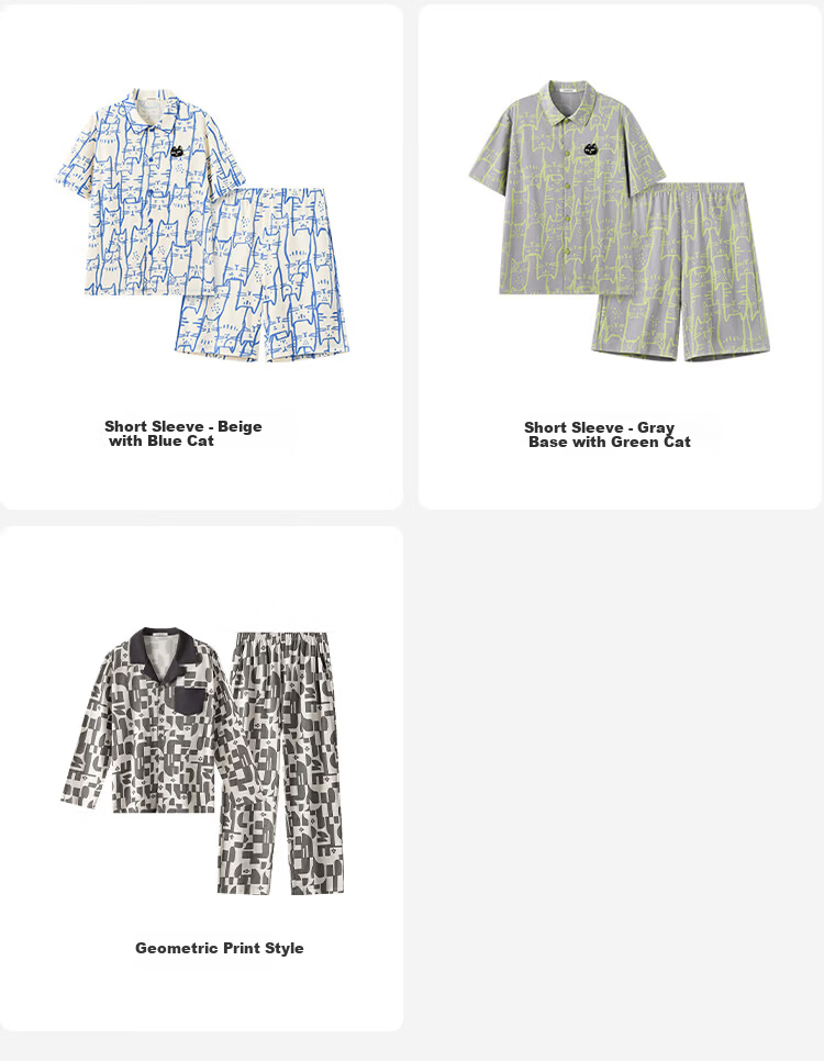 Youkeshu Men's 2-Piece Pajama Set 100% Combed Cotton 2026 New Mall Edition 5A Antibacterial Youth Loungewear 4