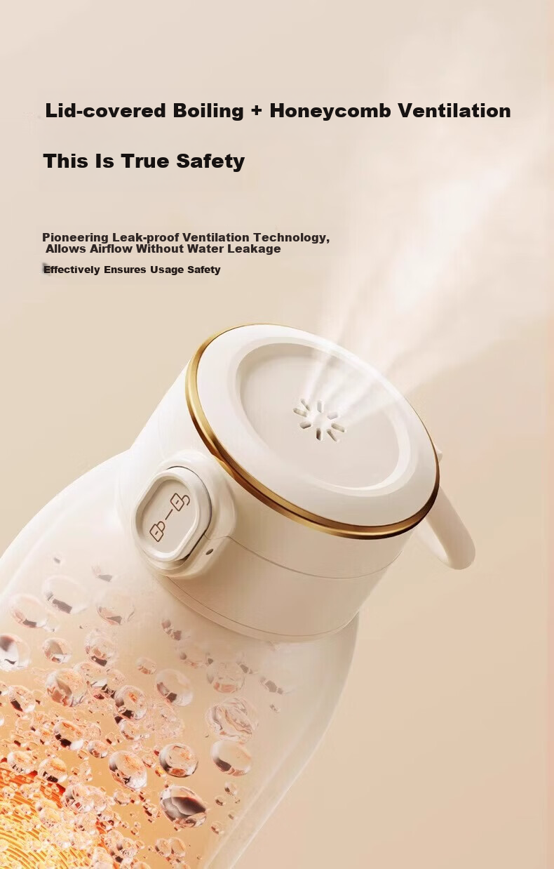 HeWu Wireless Portable Thermostatic Cup Thermostatic Kettle Baby Travel Milk Frother Water Boiling Cup Milk Warmer Fast Charging Set 27