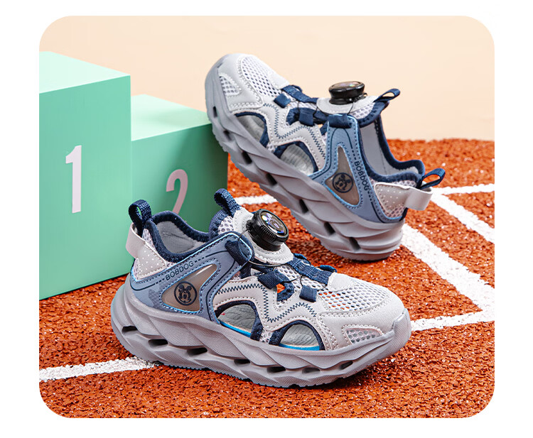 BOBDOG Kids Summer Breathable Casual Shoes Girls Frame Shoes Comfortable Children's Sandals 104562023 Silver/Mystic Purple Size 28 2