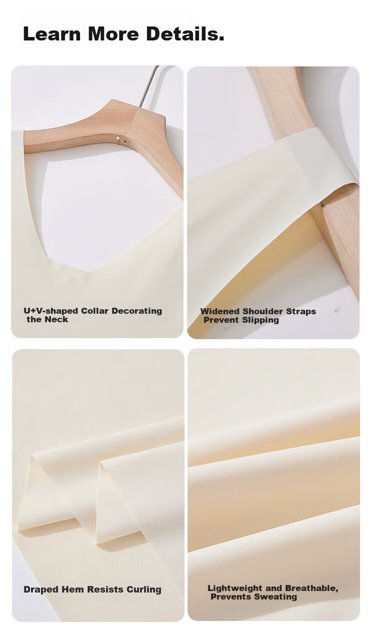 MiiOW Ice Silk Seamless Women's Camisole Vest [Cooling and Anti-See-Through] Summer Short Crop Top 2 White M 14