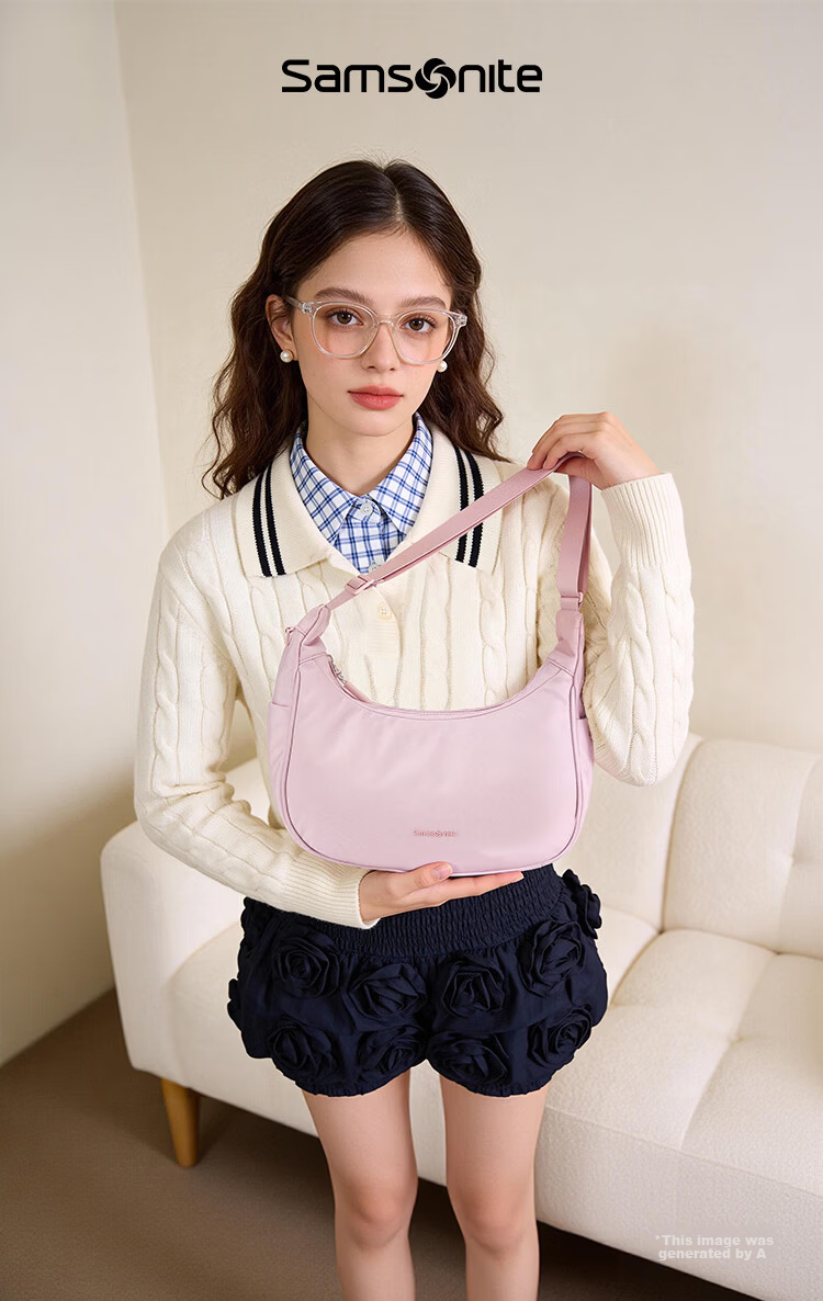 Samsonite Fashion Casual Women's Crossbody Handbag Lightweight Bag NT0 Light Pink 38 Women's Day Gift for Girlfriend 1