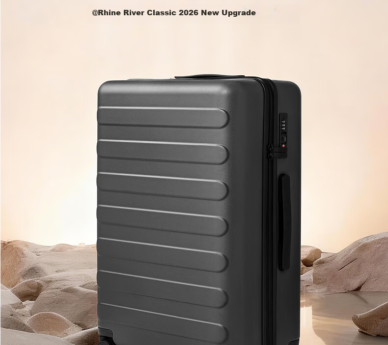 90 Points Luggage 28 Inch Rhine Classic 2026 New Trolley Large Capacity Travel Suitcase with Password Lock Titanium Gray 2