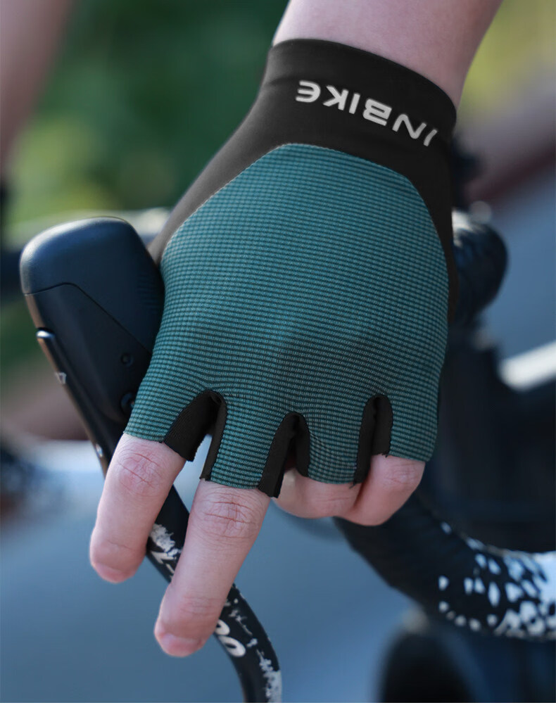 INBIKE Cycling Gloves Half Finger Unisex Spring Summer Mountain Road Bike Shock Absorption Breathable Gear Black White M 13