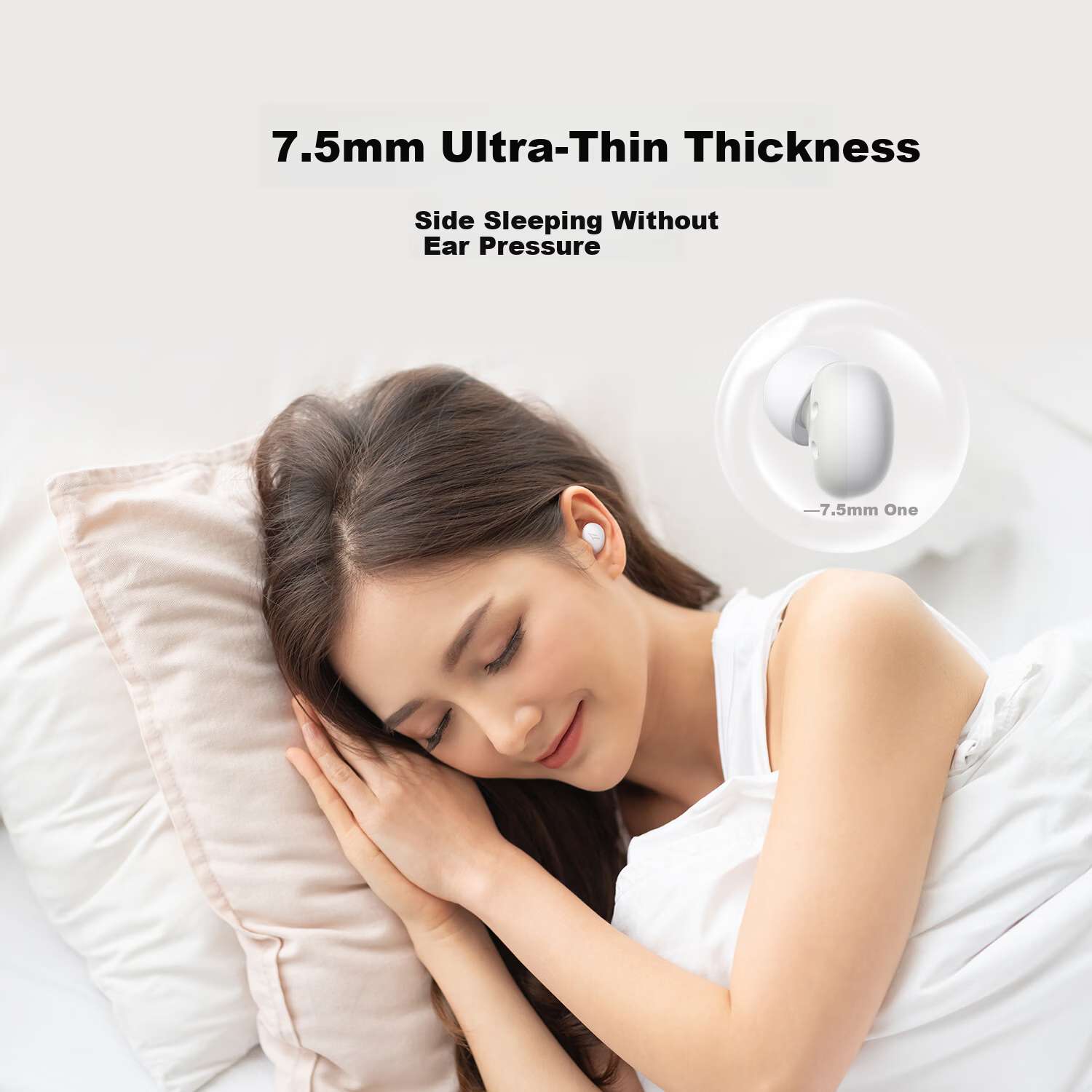 Himalaya Good Voice 1MORE Wameng Z30 Wireless Noise-Cancelling Bluetooth Sleep Earphones Invisible Compact In-Ear Sleep Aid Compatible with Apple Huawei Xiaomi 2026 New Release