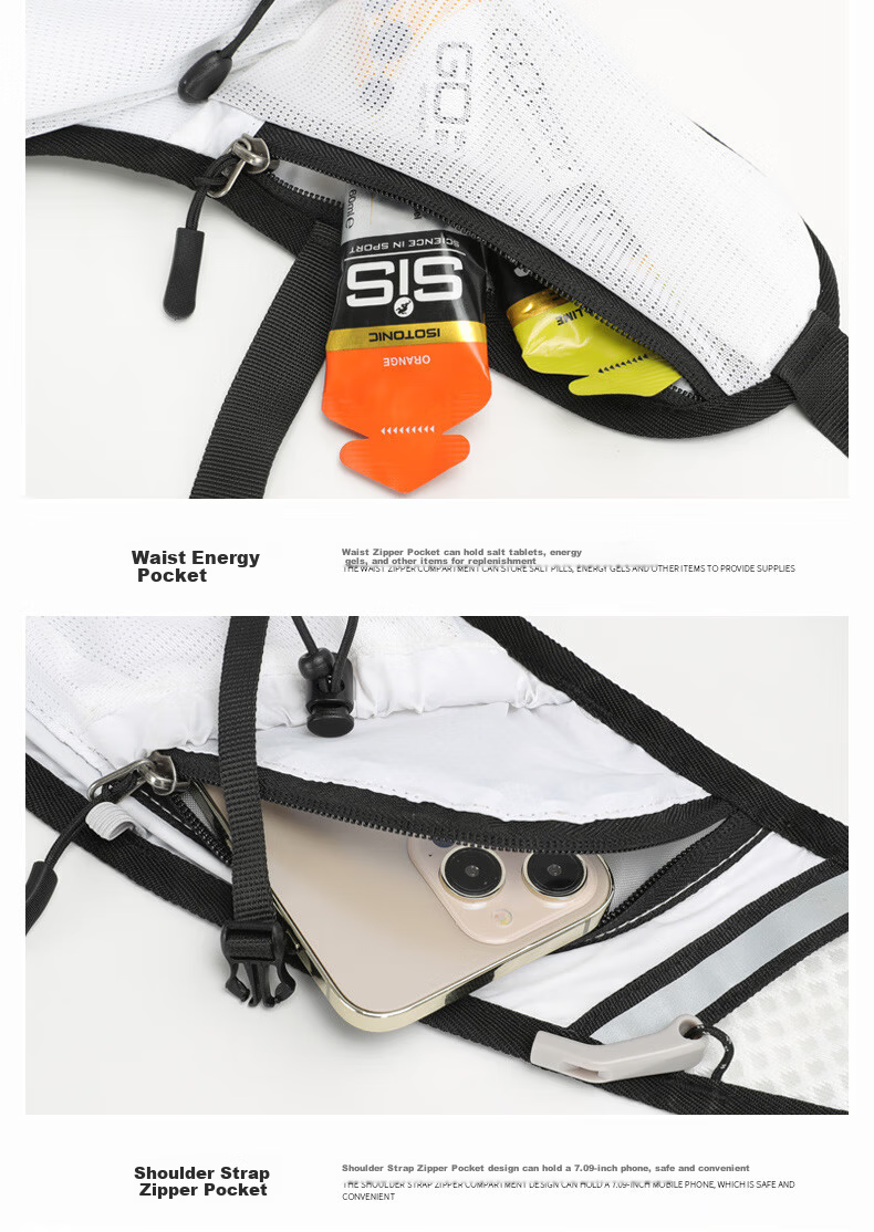 INOXTO Eagle 12L Outdoor Backpack - Multifunctional Casual Hiking Travel Cycling Off-Road Double Shoulder Bag 576 White 12