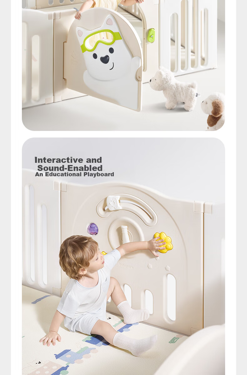 Babycare Children's Crawling Mat Shell White 80*80*2cm with Small House [Not Sold Separately, Accessory] 3
