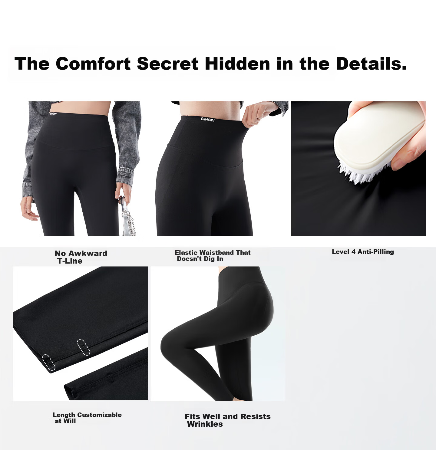 SIINSIIN Yang Mi Style 6.0 Air Shark Pants Spring Autumn Women's High Waist Tummy Control Slim Fit High Elastic Yoga Pants 27
