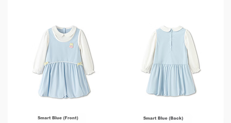 Balabala [balaOne] Kids Children's Dress Girls 2026 New Spring Fake Two-Piece Spliced Dress 9