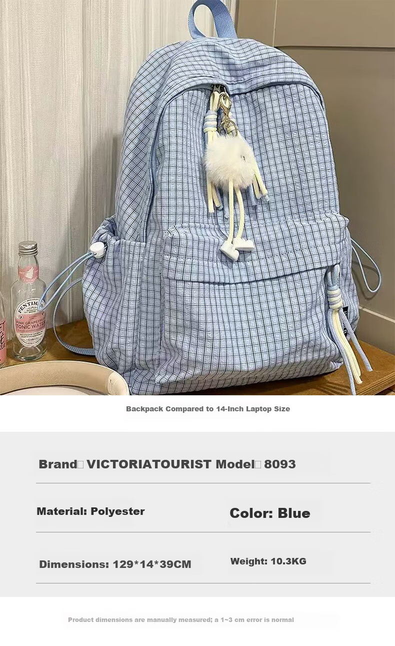 VICTORIATOURIST High School and College Student Backpack Large Capacity Lightweight Laptop Shoulder Bag 8