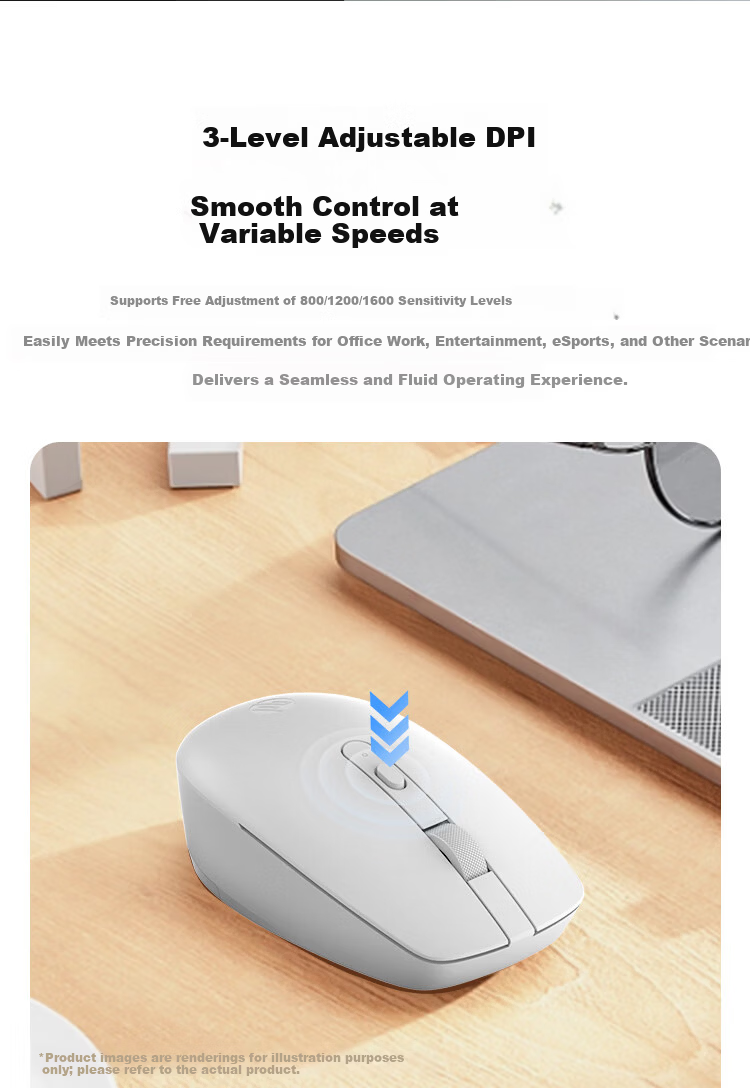 HP Bluetooth Wireless Dual-Mode Office Gaming Mouse Ergonomic Optical Mouse for Laptop Desktop Men and Women 1