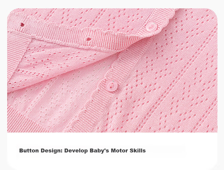BALABALA Girls' Knit Cardigan Sweater Children's Top Summer 2025 Air-Conditioned Shirt 208225103001 18