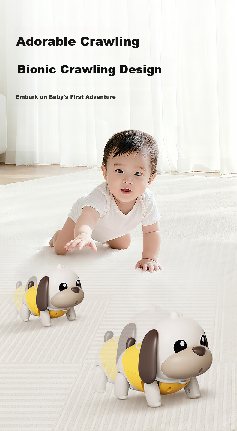 Babybox Beboshi Baby Crawling Learning Toy Electric Swinging Duck for Head Lifting Training 2