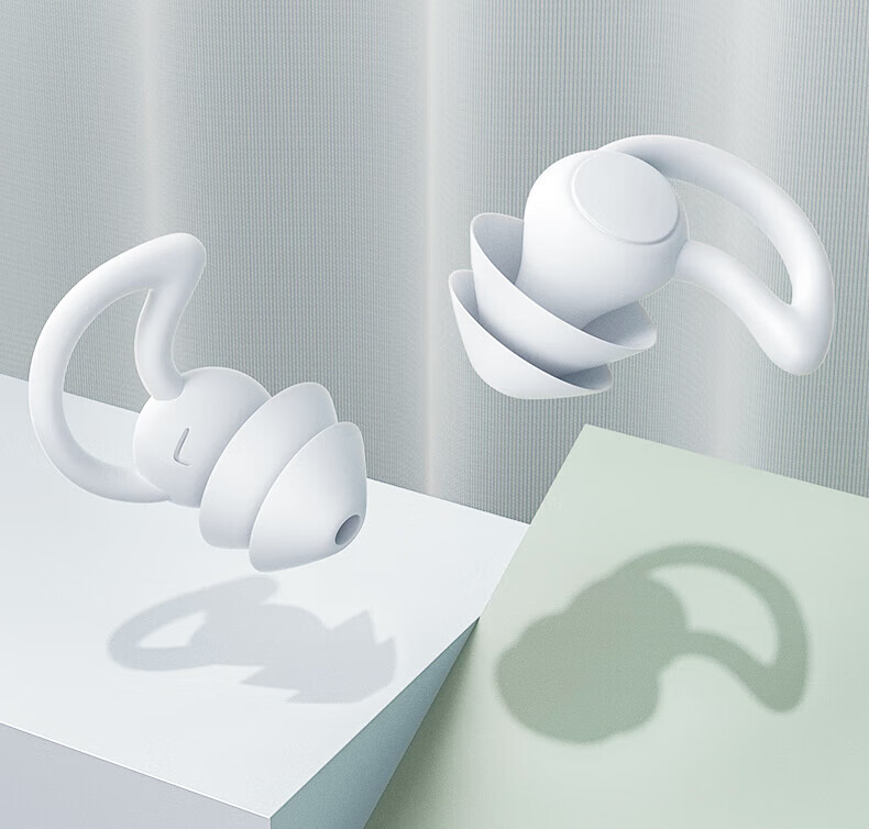 BWNK Noise-Cancelling Earplugs for Soundproofing, Dormitory Noise Reduction, Snoring Prevention, Travel Portable Washable Silicone Earplugs, Three-Layer Gray (2 Pairs) 14