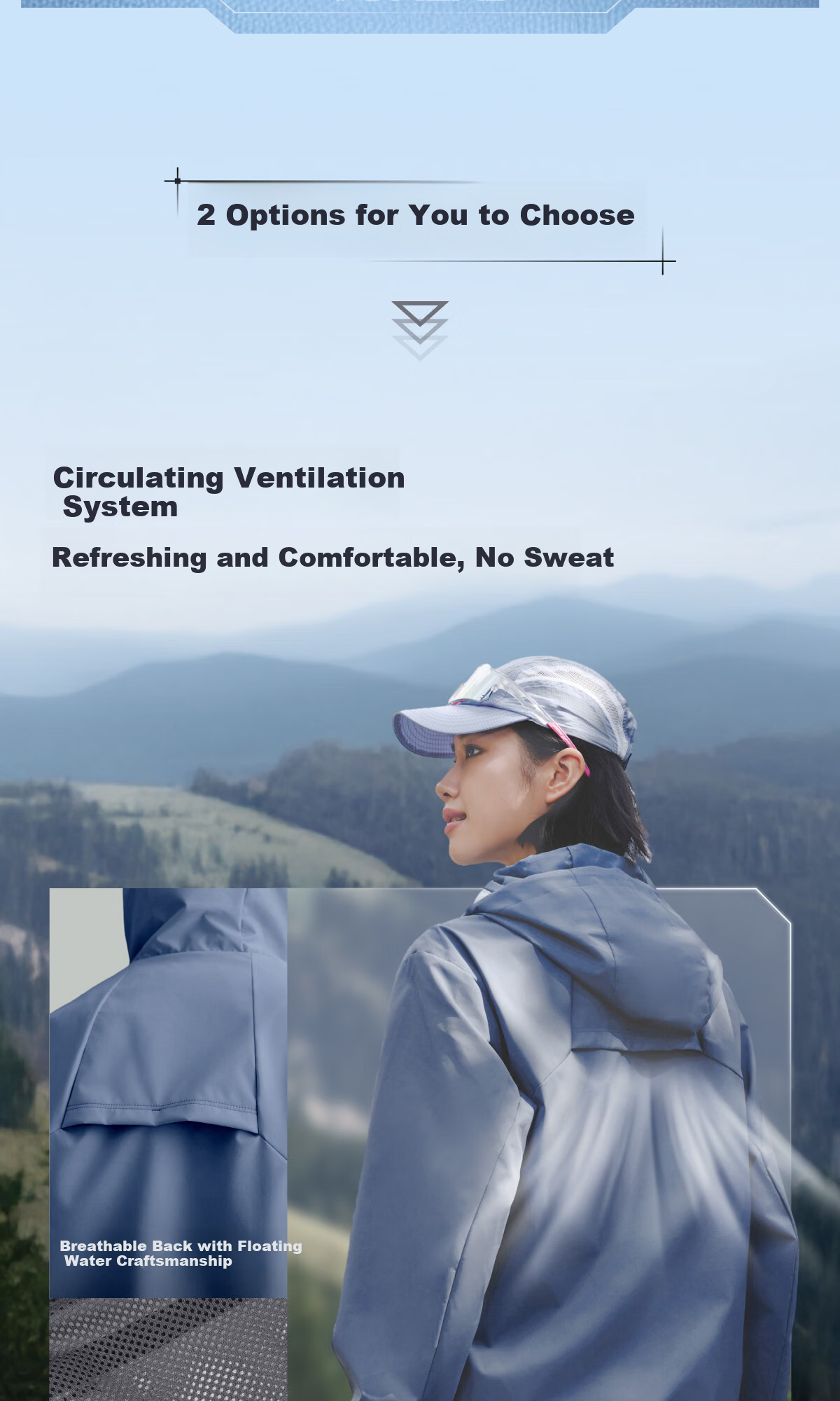 Toread [Mountain Trekking] Softshell Jacket Outdoor Breathable Windproof Waterproof Loose Hiking Mountaineering Coat Ice Grass Blue S 5