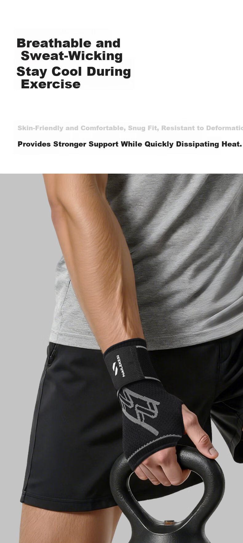 NAILEKESI N Sports Wrist Support Fitness Wrist Joint Sprain Stabilizer Tendon Sheath Feather Tennis Bench Press Volleyball Unisex Protective Gear 5