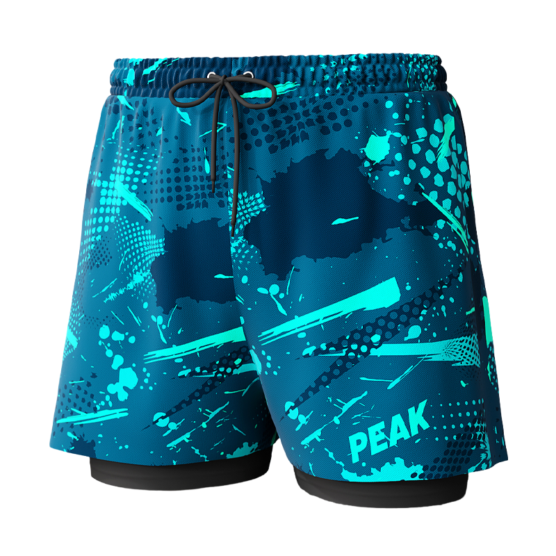 Peak Men's Quick-Dry Loose-Fit Boxer Swim Trunks Double-Layer Beach Shorts XL