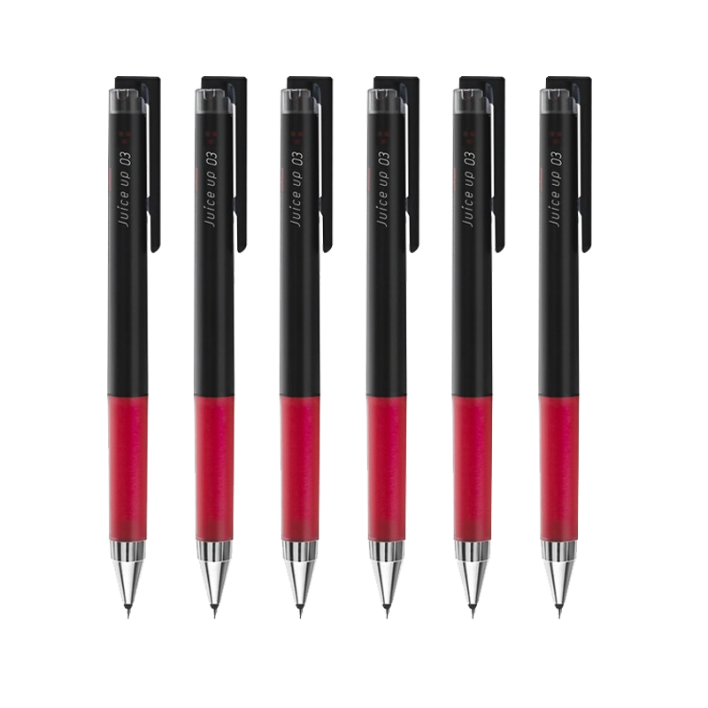 PILOT JUICE UP Retractable Gel Pen, Red, 0.4mm, Signature Pen, Water-Based Ink, Student Exam Pen, St Practice Pen, High-Quality Office Stationery Set, 5 Pens