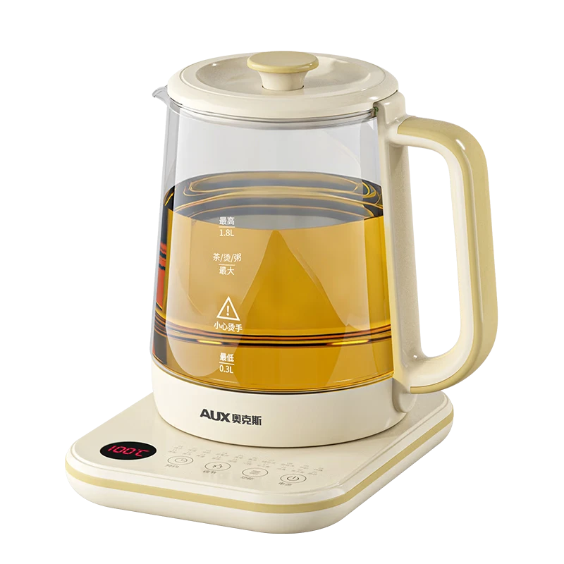 AUX Pure Titanium Health Kettle Electric Tea Kettle Electric Water Boiler Constant Temperature Insulated Smart Electric Kettle Flower Tea Kettle 1.8L Large Capacity with Tea Strainer Model 08AY31