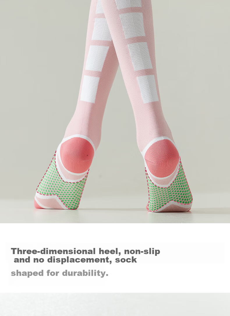 Free Style Women's Compression Socks Professional Sports Fitness Long Tube Muscle Compression Running Jump Rope Yoga Anti-Slip Slimming Calf Socks 9