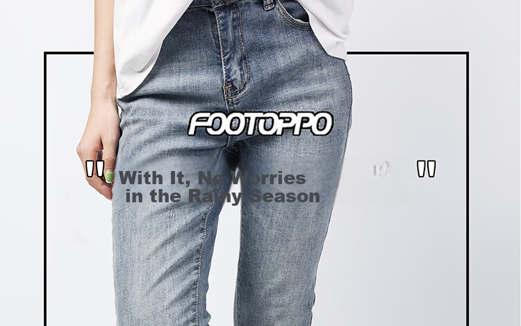 FOOTOPPO Women's Chelsea Rain Boots Fashion Short Waterproof Non-Slip Rubber Shoes Adult Short Water Shoes 1