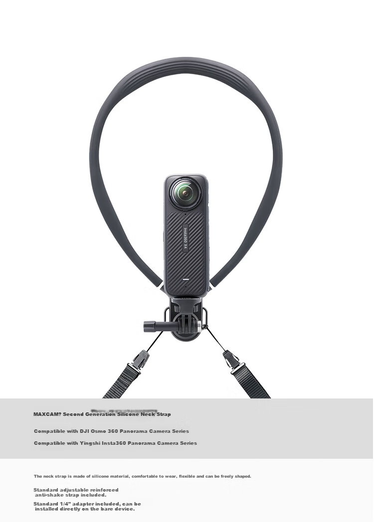 MAXCAM Neck and Chest Mount Strap for DJI Osmo 360 Panorama Camera, YI Insta X5 X4 Air, Fishing Lure First-Person View Bracket, Motorcycle Riding Accessories 2
