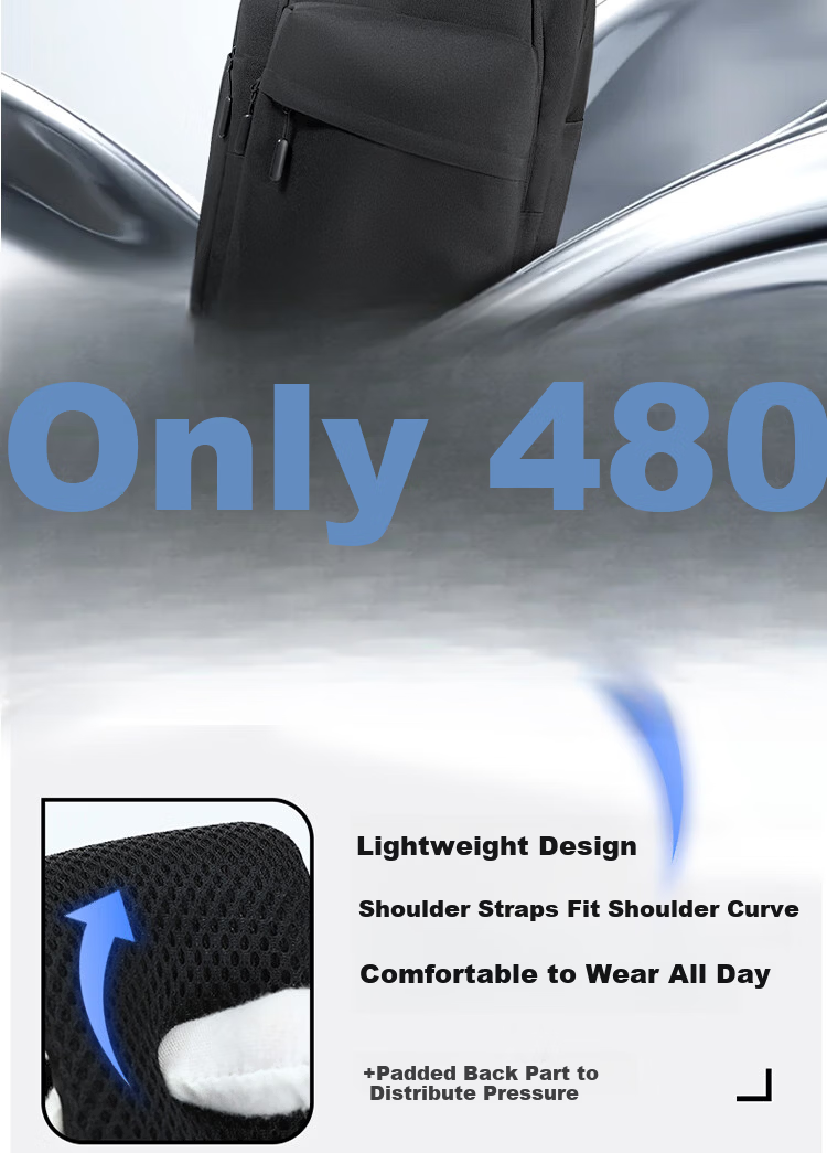 361° New Lightweight Large Capacity Multi-Layer Multi-Pocket Water-Resistant Casual Durable Backpack 7