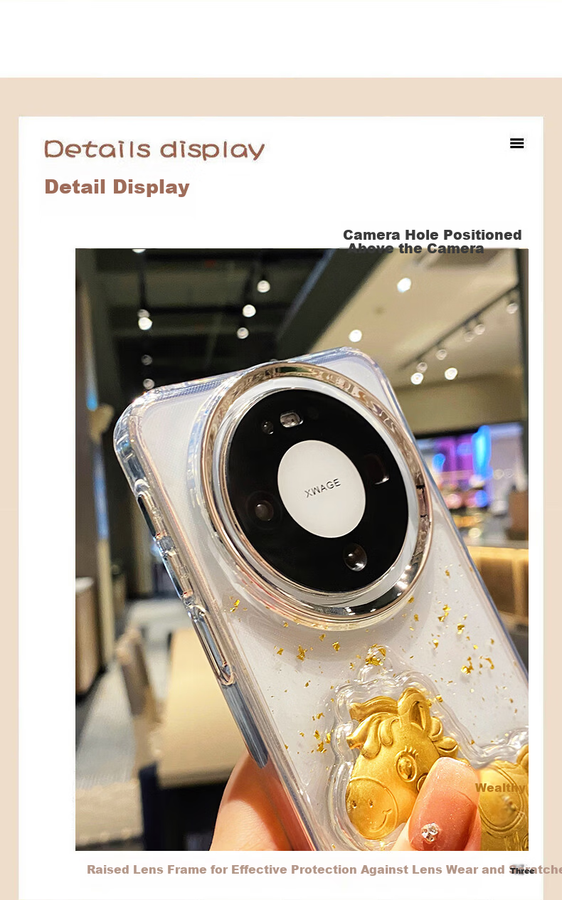 GURRS New Year Limited Edition Huawei Mate80 Case Mate80 Pro Transparent Full-Cover Ultra-Thin Shockproof Creative National Trend Gold Foil Money Luck 2