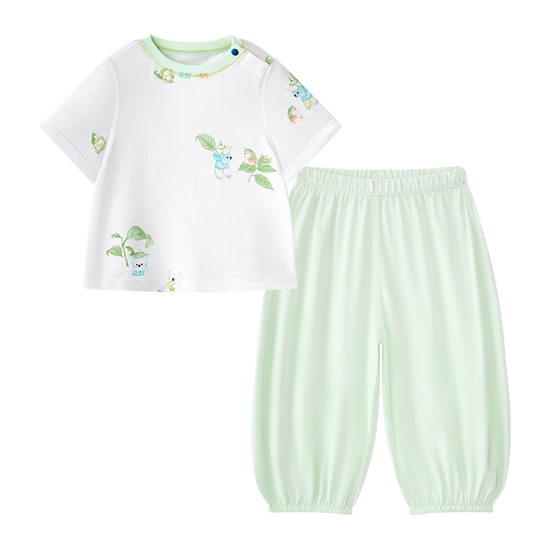 Babycare Soft Short Sleeve Long Pants Homewear Baby Set Children's Pajamas Modal Clothing Little Koala 100