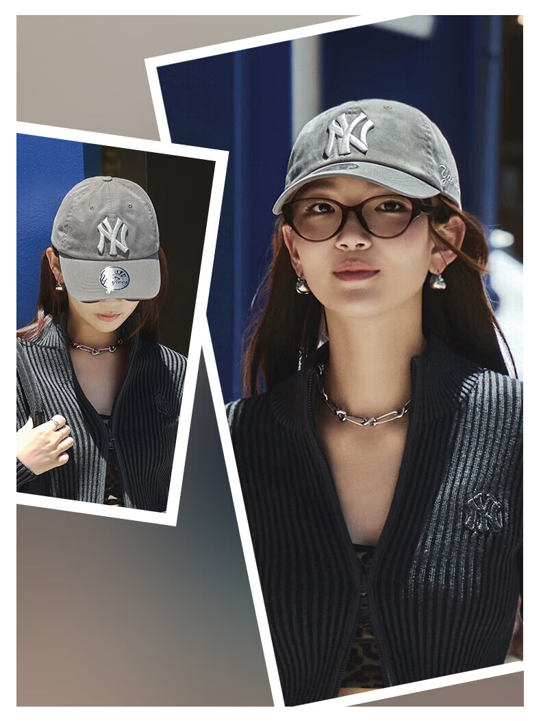 MLB Unisex Baseball Cap Soft Top Sports Duckbill Hat KARINA Celebrity Style 3ACPB245N-50BKS-F 16