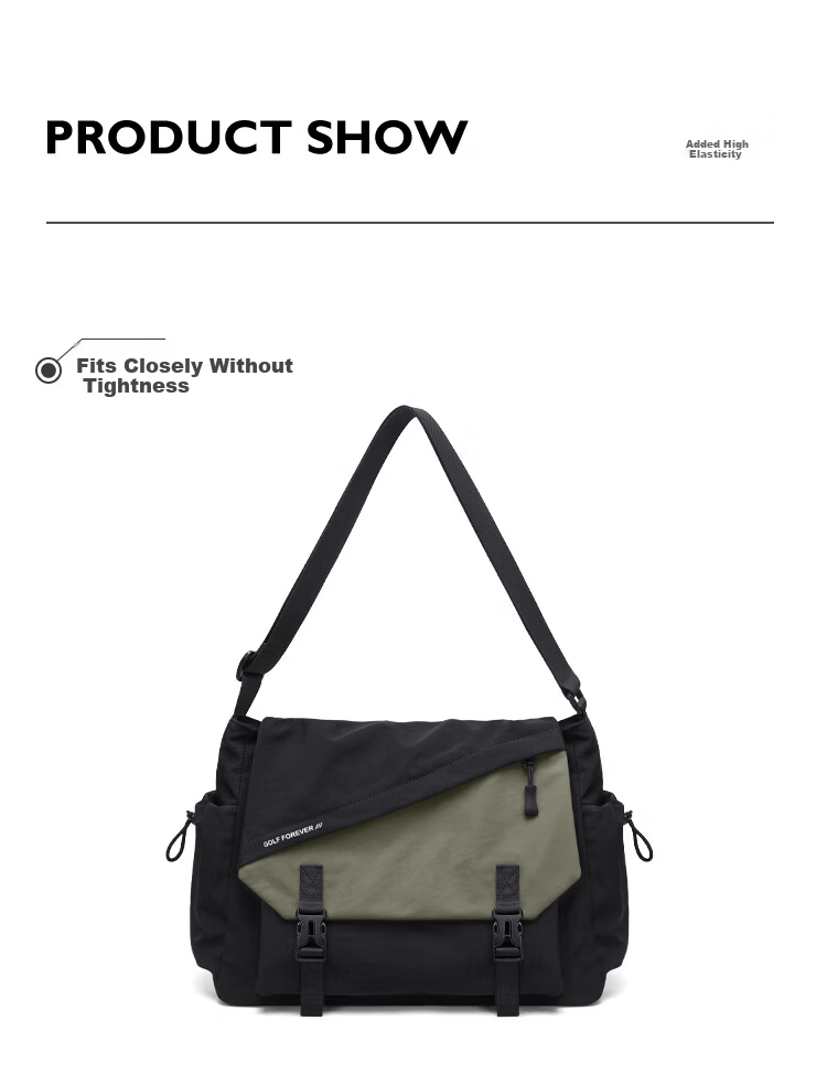 GOLF Lightweight Waterproof Crossbody Shoulder Bag for Men and Women, Outdoor Cycling Sports Bag, Phone and iPad Holder, Student Bag 13