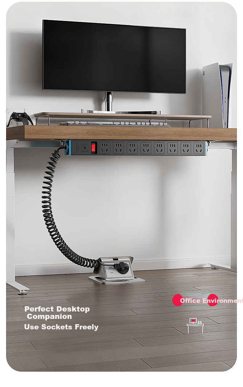 CHIGO PDU Power Strip 8-Port 10A Gaming High-Power Rack Socket Power Board Wireless Master Control 15